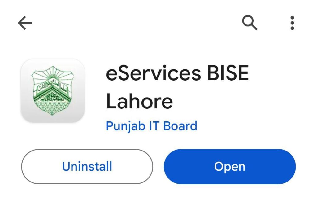 Lahore Board's E-Services Mobile App was launched on the instructions of Chief Minister Punjab.